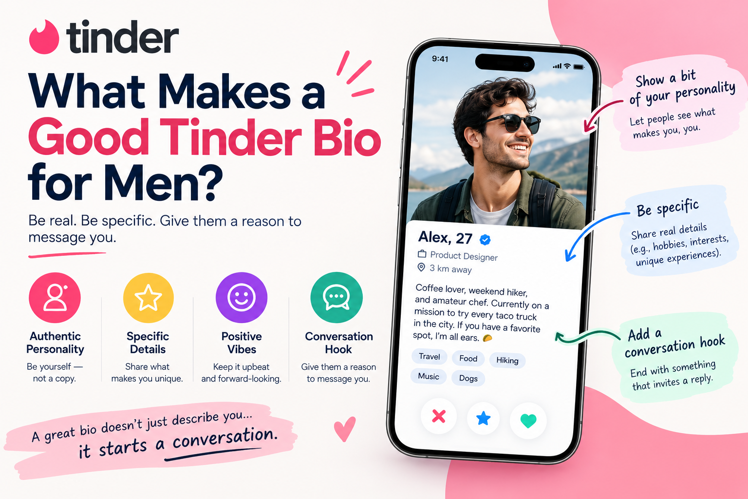Tinder bio for men